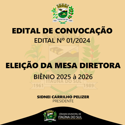 EDITAL DE CONVOCAÇÃO PARA ELEIÇÃO DA MESA